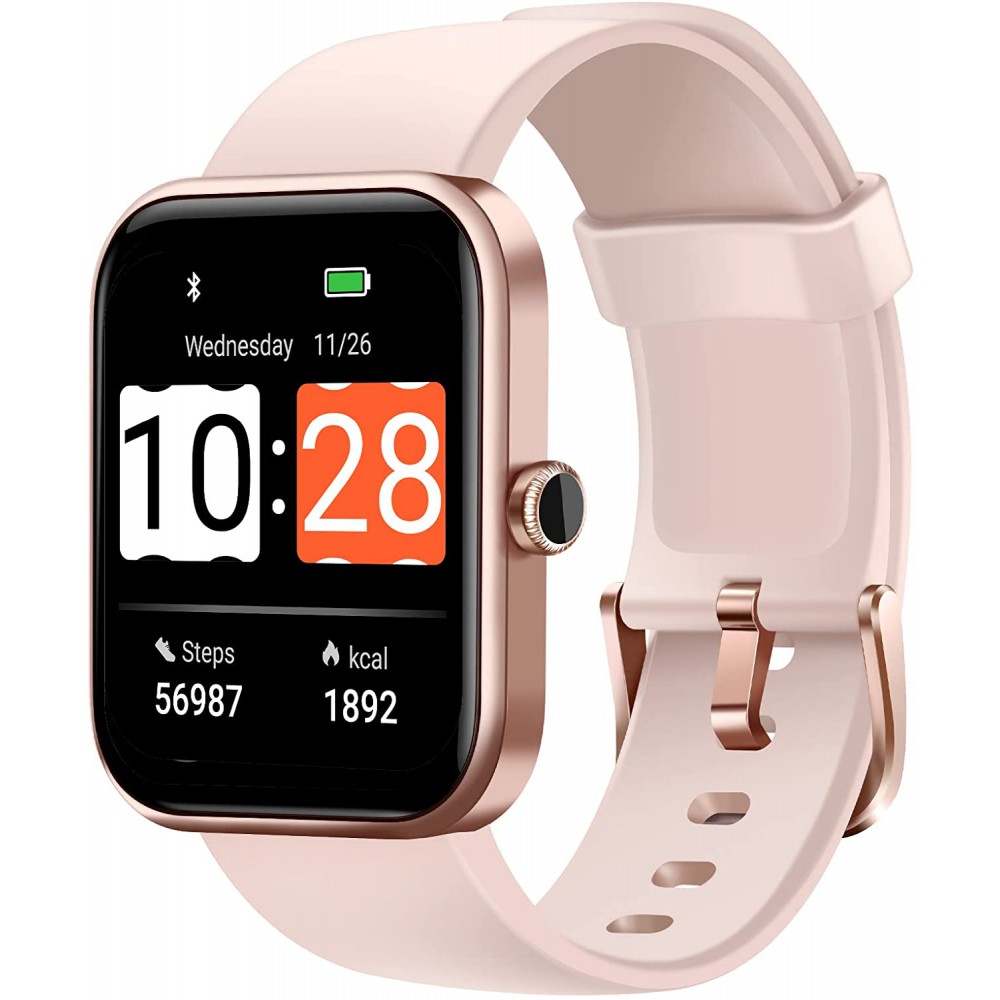 HAFURY Smart Watch, Alexa & Microphone Built-In, 10-Day Battery, 1.69"Display Fitness Tracker, Blood Oxygen, Heart Rate, Sleep, Stress Monitor, 5ATM Waterproof, Smartwatch for Android iOS Phones, Pink HAFURY Smart Watch, Alexa & Microphone Built-In, 10-Day Battery, 1.69"Display Fitness Tracker, Blood Oxygen, Heart Rate, Sleep, Stress Monitor, 5ATM Waterproof, Smartwatch for Android iOS Phones, Pink